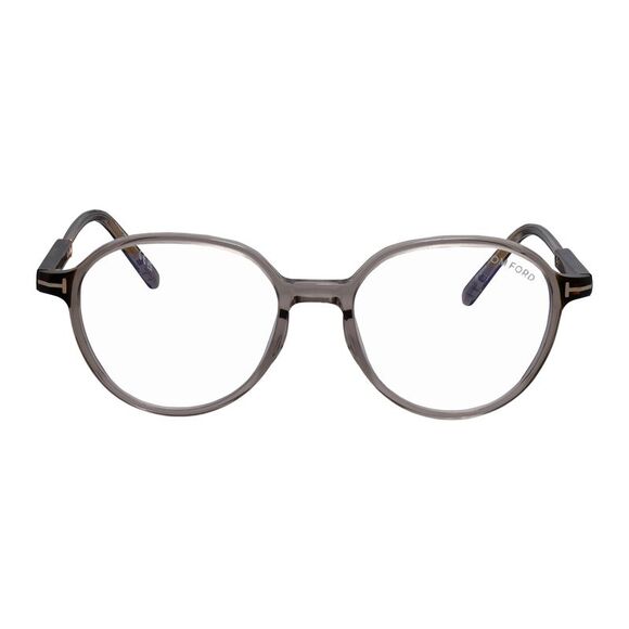 Tom Ford FT 5910-B 045 Light Blue Plastic Round Eyeglasses 52mm